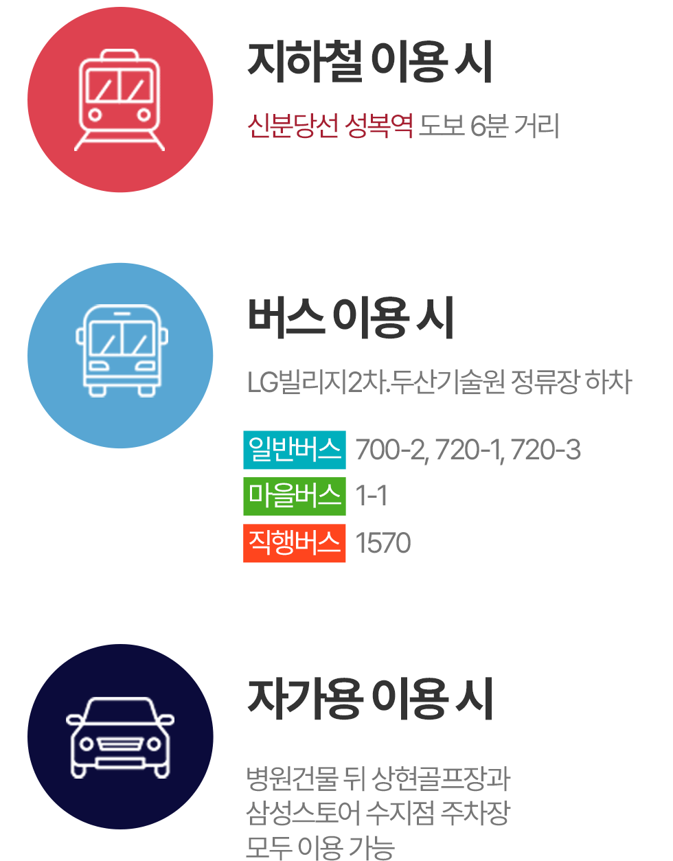 찾아오시는 방법 지하철 버스 자가용 이용 안내 찾아오시는 방법 지하철 버스 자가용 이용 안내